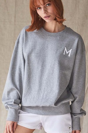 M LOGO SWEATSHIRT-MELANGE GRAY