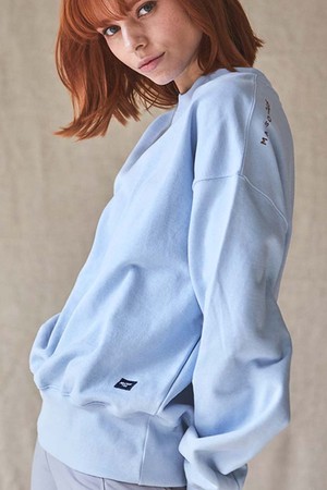 PATCH LOGO SWEATSHIRT-SKY BLUE