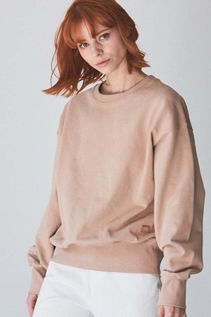 PATCH LOGO SWEATSHIRT-SAND BROWN