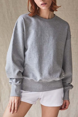 PATCH LOGO SWEATSHIRT-MELANGE GRAY