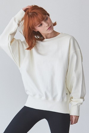 PATCH LOGO SWEATSHIRT-VANILA CREAM