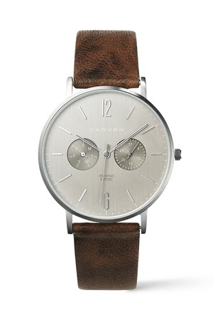 [CARVEN] 남성 가죽시계 CV607-GR/BR