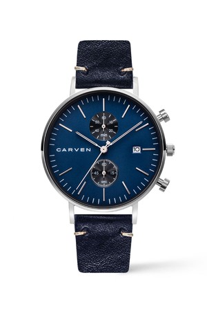 [CARVEN] 남성 가죽시계 CV601-BU/NV(S)