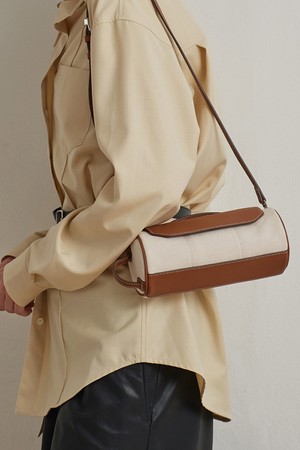 BARREL COMBI CANVAS BAG-TAN