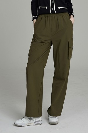 BASIC LOGO CARGO PANTS KHAKI