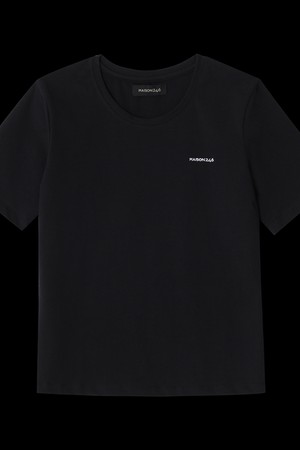 메종246 24SS BASIC LOGO EMBROIDERED T-SHIRT BLACK