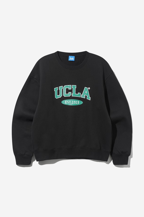 UCLA - 스웨트셔츠 - 남녀공용 UCLA 로고 기모 스웨트셔츠[BLACK](UABLT4A_39)