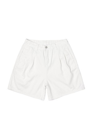 여성 투 턱 데님 쇼츠[O-WHITE](UA6DP60_33)
