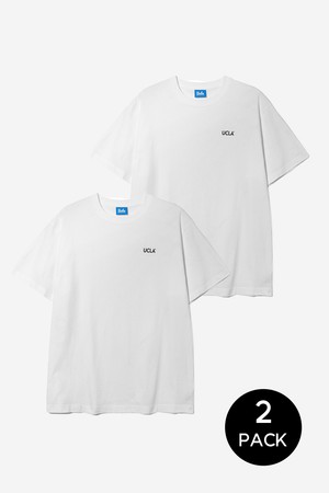 UCLA 베이직 스텐다드핏 2 PACK 반팔 티셔츠[O-WHITE](UARST81_33)