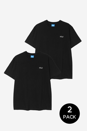 UCLA 베이직 스텐다드핏 2 PACK 반팔 티셔츠[BLACK](UARST81_39)