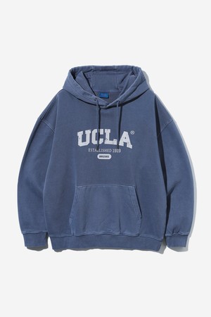 UCLA 피그먼트 스몰 로고 오버핏 후드 티셔츠[BLUE](UA9LT01_43)