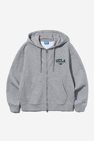 UCLA 스몰로고 베이직 후드 집업[M-GREY](UA9GD90_51)