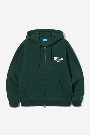 UCLA 스몰로고 베이직 후드 집업[DK-GREEN](UA9GD90_68)