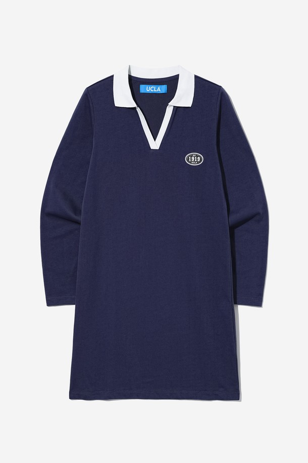 **여성 1919 UCLA 오픈 카라 원피스[NAVY](UB9OP50_45)**

1919 UCLA(유씨엘에이) 오픈 카라 원피스는 캐주얼하고 스포티한 스타일을 연출하는 여성 의류입니다. 네이비 컬러로, 봄, 여름에 얇게 착용하기 좋은 면 소재의 긴 소매 원피스입니다. 오픈 카라 디자인과 UCLA 로고가 특징이며, 여행룩이나 휴가룩으로 활용하기 좋습니다. 레귤러핏으로 편안하게 착용 가능하며, 부드러운 촉감을 선사합니다. 미니멀한 스타일을 선호하는 분들께 추천합니다.

