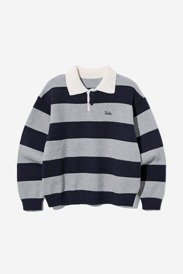 네이비와 그레이 컬러로 구성된 여성 데일리 스몰로고 스트라이프 칼라넥 니트(UBALK50)입니다. 캐주얼, 클래식, 미니멀 스타일을 즐겨 입는 분들께 추천하며, 가을, 겨울 시즌 출근룩으로 활용하기 좋습니다. 부드러운 니트 소재에 두꺼운 두께감으로 포근함을 더하고, 칼라넥 디자인과 긴 소매 기장이 단정하고 세련된 느낌을 줍니다. 레귤러핏에 스트라이프 패턴과 스몰 로고 디테일이 돋보이며, 데일리룩에 포인트와 스타일리시함을 더해줍니다.
