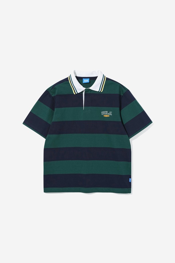 남녀공용 럭비 스트라이프 반팔 칼라 티셔츠[GREEN](UB6ST89_66)는 캐주얼, 스포티, 클래식 스타일을 아우르는 아이템입니다. 봄, 여름 시즌에 어울리는 면 소재의 레귤러핏 반소매 티셔츠로, 럭비 스타일의 폴로 칼라가 돋보입니다. 그린 컬러 바탕에 스트라이프 패턴이 들어가 있으며, 네이비 컬러도 선택 가능합니다. 일상복으로 편안하게 착용할 수 있으며, 레귤러 기장으로 활동성을 높였습니다.
