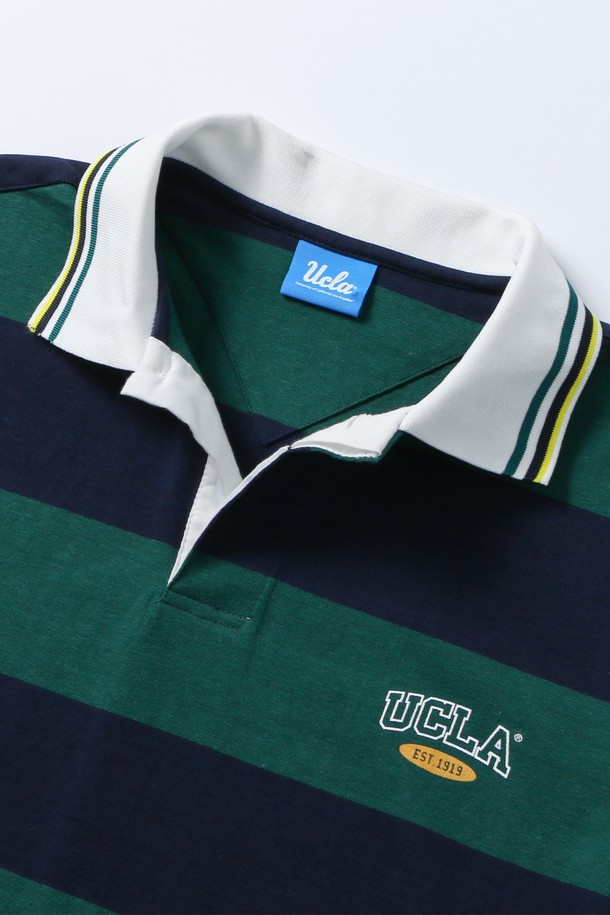 남녀공용 럭비 스트라이프 반팔 칼라 티셔츠[GREEN](UB6ST89_66)는 캐주얼, 스포티, 클래식 스타일을 아우르는 아이템입니다. 봄, 여름 시즌에 어울리는 면 소재의 레귤러핏 반소매 티셔츠로, 럭비 스타일의 폴로 칼라가 돋보입니다. 그린 컬러 바탕에 스트라이프 패턴이 들어가 있으며, 네이비 컬러도 선택 가능합니다. 일상복으로 편안하게 착용할 수 있으며, 레귤러 기장으로 활동성을 높였습니다.
