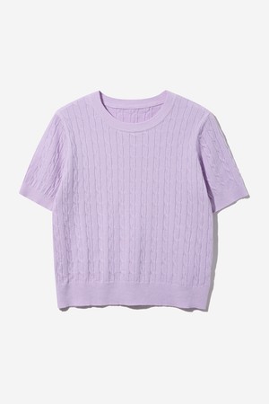 여성 베이직 케이블 니트 스웨터[PURPLE](UB3SK5A_87)