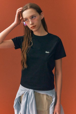 여성 베이직 로고 반팔 티셔츠[BLACK](UBRST50_39)