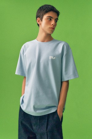 남녀공용 분또 라운드 반팔 티셔츠[LT-BLUE](UBRST82_42)