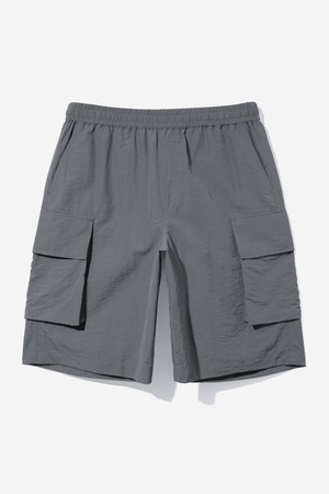 남녀공용 풀밴딩 버뮤다 카고 쇼츠[DK-GREY](UB4SP3A_36)