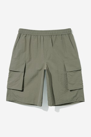 남녀공용 풀밴딩 버뮤다 카고 쇼츠[KHAKI](UB4SP3A_65)