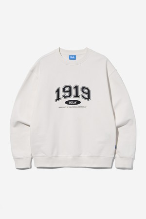 남녀공용 1919 로고 프린트 스웨트셔츠[O-WHITE](UB3LT87_33)
