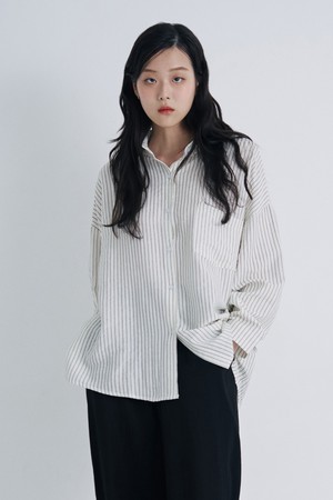여성 스트라이프 베이직 셔츠(HB3LS51)