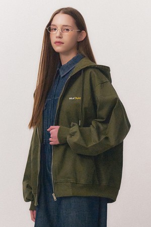 남녀공용 소프트 빈티지 후디 집업 재킷[KHAKI](UB4UJ83_65)