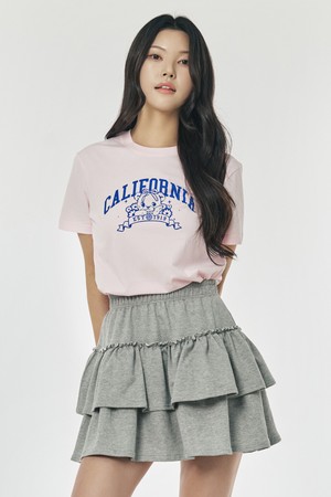 여성 크레스트 치비 베어 레귤러핏 티셔츠[LT-PINK](UB6ST60_80)
