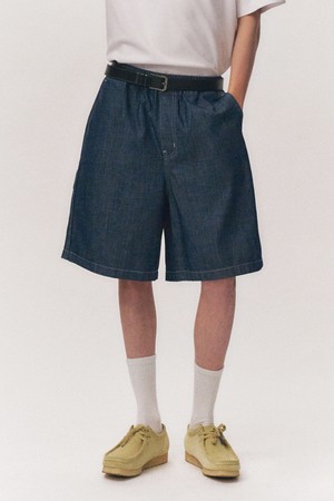 남녀공용 쿨프래쉬 풀밴딩 경량 데님 버뮤다 팬츠[DK-INDIGO](UB5DH84_07)