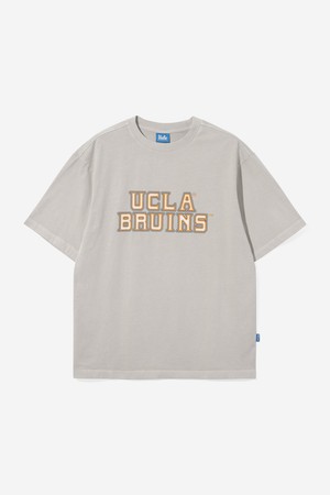 남녀공용 세미 오버핏 레트로 로고 피그먼트 반팔 티셔츠[BEIGE](UB5ST84_25)