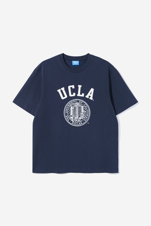 남녀공용 캘리포니아 캠퍼스 로고 반팔 티셔츠[NAVY](UB7ST80_45)