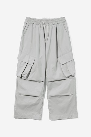 남성 와이드 사이드 카고 밴딩 팬츠[GREY](UB3LP02_35)