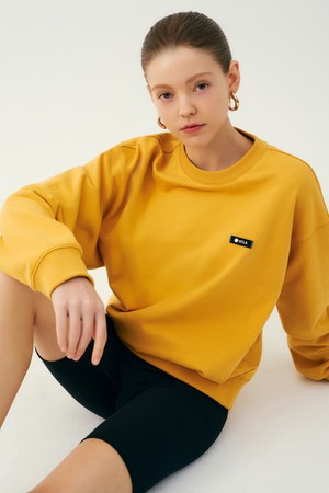 남녀공용 데일리 스몰로고 스웻셔츠[MUSTARD](UB9LT29_79)