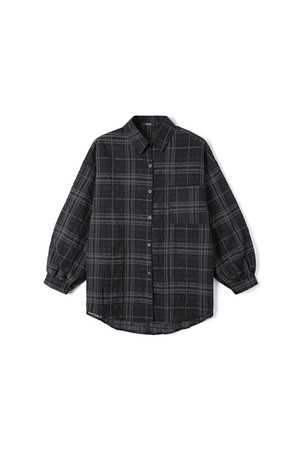 여성 루즈핏 체크 긴팔 셔츠(HB6LS55)