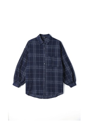 여성 루즈핏 체크 긴팔 셔츠(HB6LS55)