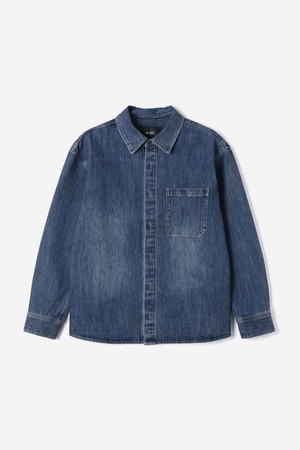 남성 원포켓 히든 버튼 데님 셔츠(HB7LS02)