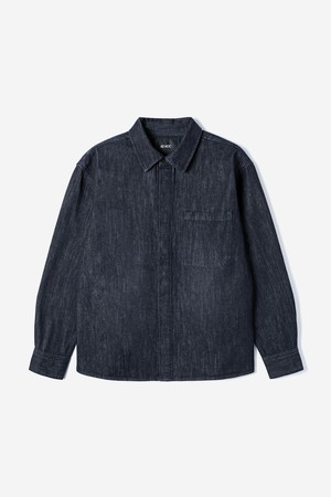 남성 원포켓 히든 버튼 데님 셔츠(HB7LS02)