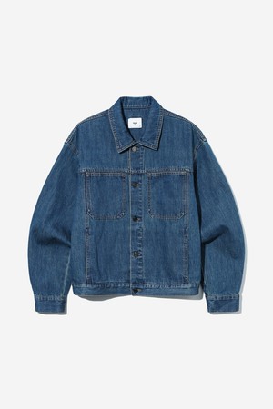 남녀공용 레트로 프레피 데님 트러커 자켓[MD-INDIGO](UB9DJ03_05)