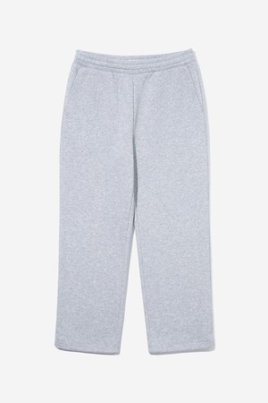 남녀공용 스몰로고 져지 와이드 풋루즈 기모 와이드 팬츠[M-GREY](UBALP29_51)