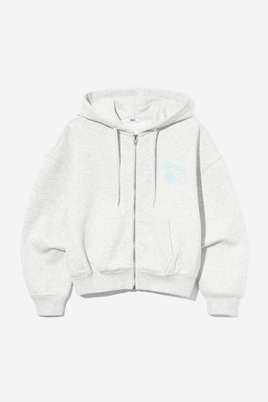 여성 데일리 캘리포니아 크롭 후드 집업[L-M-GREY](UBAGD51_12)