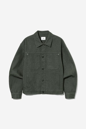 남녀공용 레트로 프레피 데님 트러커 자켓[KHAKI](UB9DJ03_65)