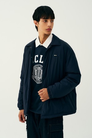 남녀공용 데일리 스몰로고 패딩 셔켓[NAVY](UBAUJ23_45)