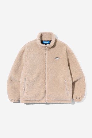 남녀공용 스트릿 써클로고 플리스 패딩 점퍼[BEIGE](UBAUJ27_25)