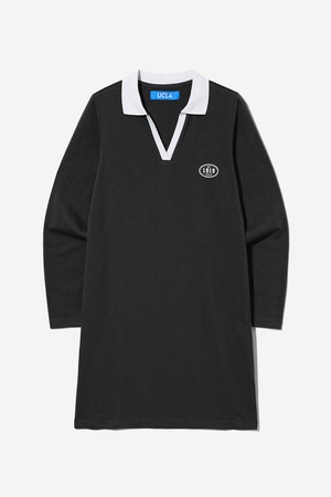 여성 1919 UCLA 오픈 카라 원피스[BLACK](UB9OP50_39)