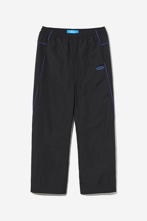 남녀공용 스포티브 배색 파이프 벌룬 와이드 팬츠[BLACK](UB9LP44_39)