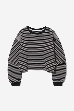 [UCLA] 여성 라운드 스트라이프 스웻 셔츠[BLACK](UBALT55_39)