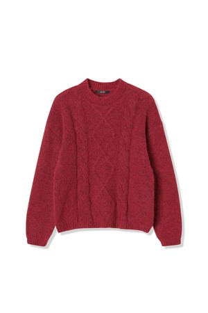 여성 다이아몬드 케이블 니트풀오버(HBALKA1)