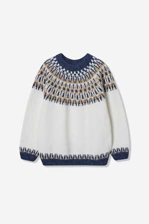 여성 노르딕 패턴 풀오버 니트(HBALKA2)